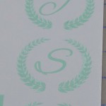 Green Etched Glass Decals
