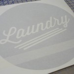 Etched Glass Decal for Laundry Room Door